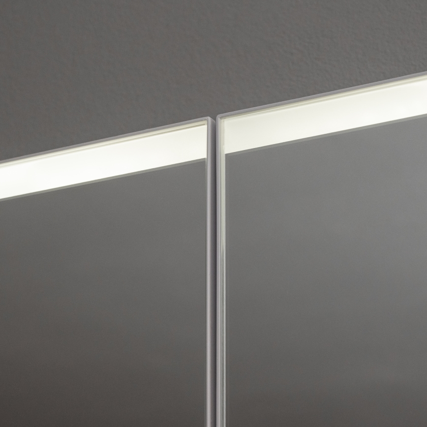 BRILAGI - LED spoguļa vannas istabas skapītis ar apgaismojumu NOTO DOUBLE 60x65 cm