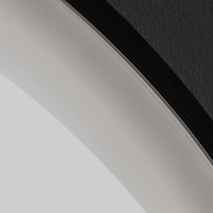 Brilagi - ALU PRO dimmējams LED vannas istabas apsildāms spogulis ar aizmugures apgaismojumu LED/18W/230V Ø 60 cm 3000/4000/6500K IP44 melns CRI 90