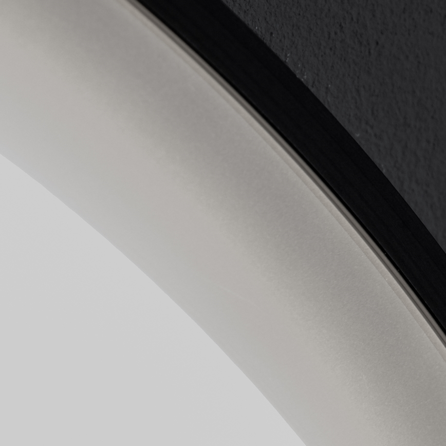 Brilagi - ALU PRO dimmējams LED vannas istabas apsildāms spogulis ar aizmugures apgaismojumu LED/18W/230V Ø 60 cm 3000/4000/6500K IP44 melns CRI 90