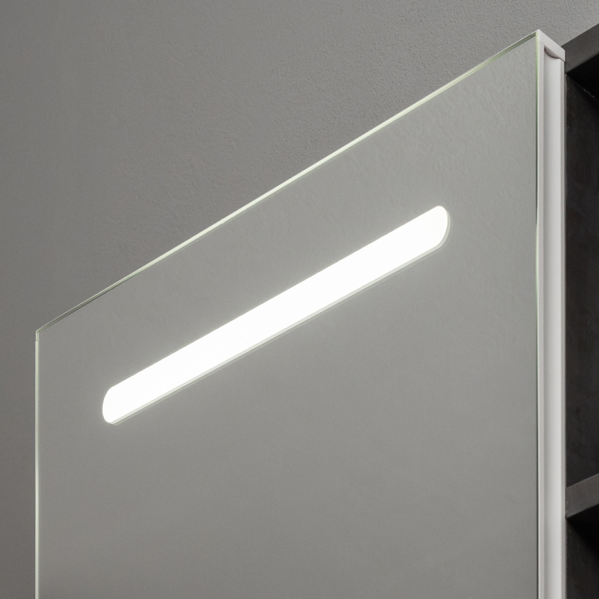 BRILAGI - LED spoguļota vannas istabas skapītis ar apgaismojumu TRABIA SINGLE 60x70 cm