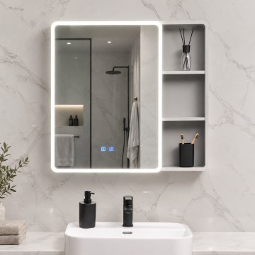 BRILAGI - LED spoguļskapītis vannas istabai ar apgaismojumu AVOLA SINGLE 75x70 cm