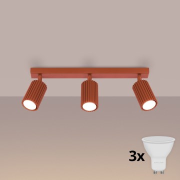 BRILAGI - LED spot gaismeklis CRESTO 3xGU10/10W/230V oranžs