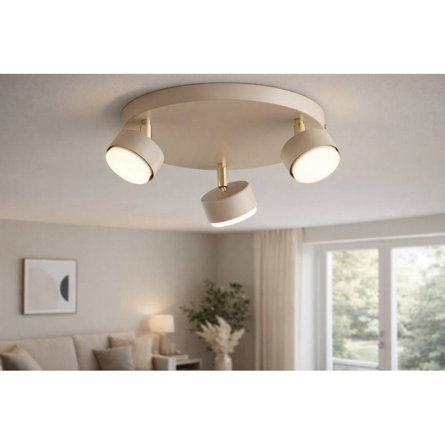 BRILAGI - LED spot gaismeklis MONO 3xGX53/30W/230V bēšs/zeltains