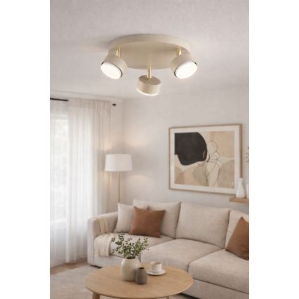 BRILAGI - LED spot gaismeklis MONO 3xGX53/30W/230V bēšs/zeltains