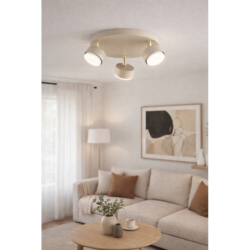 BRILAGI - LED spot gaismeklis MONO 3xGX53/30W/230V bēšs/zeltains