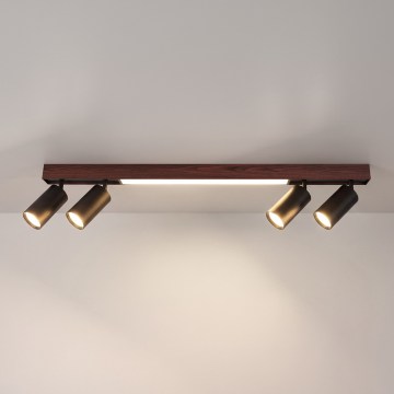 BRILAGI - LED spot gaismeklis SELE 4xGU10/30W/230V + LED/20W melns/ozola dekors