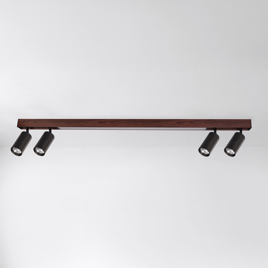 BRILAGI - LED spot gaismeklis SELE 4xGU10/30W/230V + LED/25W melns/ķiršu dekors