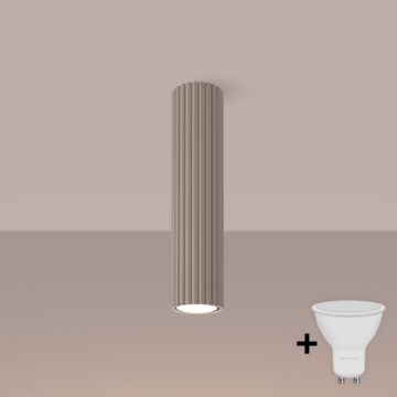 Brilagi - LED spota gaismeklis CRESTO 1xGU10/10W/230V 30 cm taupe