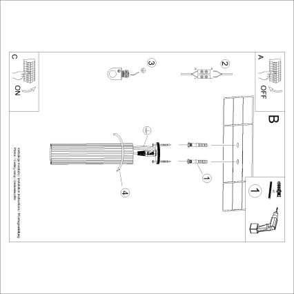 Brilagi - LED spota gaismeklis CRESTO 1xGU10/10W/230V 30 cm zeltains