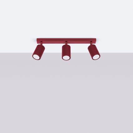 Brilagi - LED spota gaismeklis CRESTO 3xGU10/10W/230V burgundijas krāsa