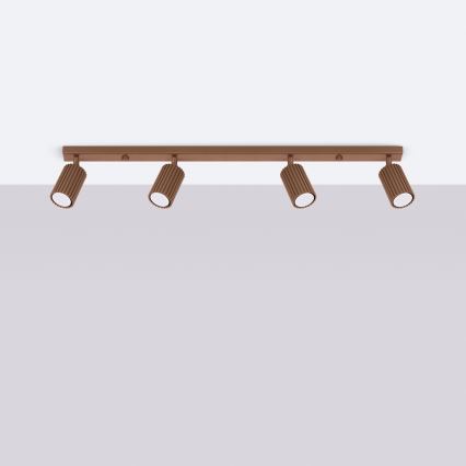 Brilagi - LED spota gaismeklis CRESTO 4xGU10/10W/230V brūns