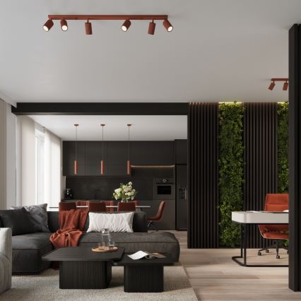 Brilagi - LED spota gaismeklis CRESTO 6xGU10/10W/230V sarkans