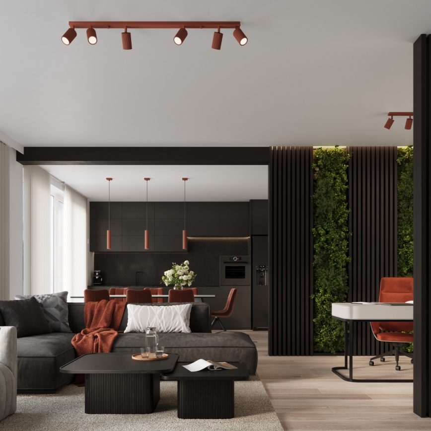 Brilagi - LED spota gaismeklis CRESTO 6xGU10/10W/230V sarkans