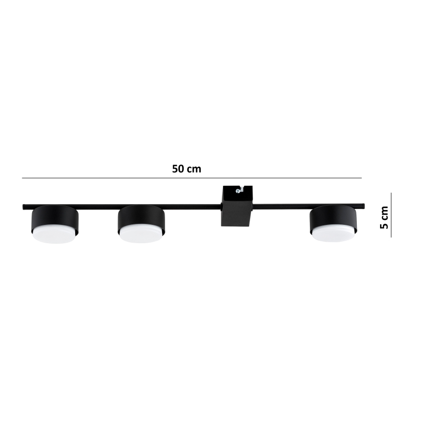 Brilagi - LED spota gaismeklis MONO 3xGX53/12W/230V melns