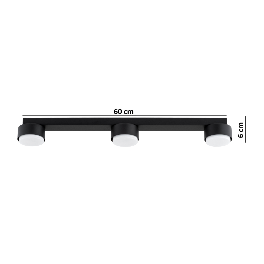 Brilagi - LED spota gaismeklis MONO 3xGX53/12W/230V melns