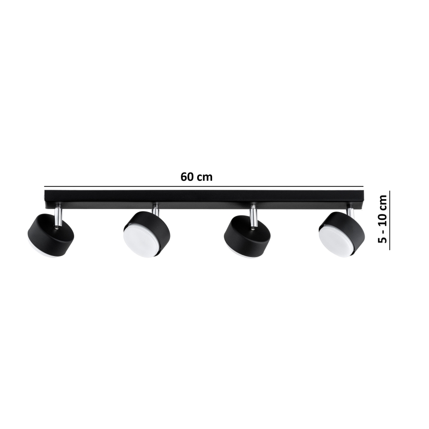 BRILAGI - LED spota gaismeklis MONO 4xGX53/30W/230V melns