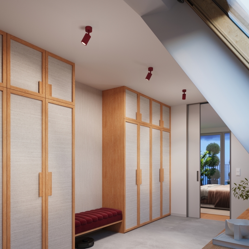 Brilagi - LED spotgaismeklis CRESTO 1xGU10/10W/230V burgundijas sarkans