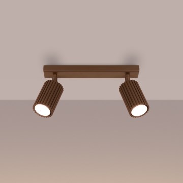 Brilagi - LED spotgaismeklis CRESTO 2x GU10/10W/230V brūns