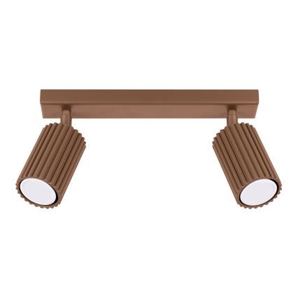 Brilagi - LED spotgaismeklis CRESTO 2x GU10/10W/230V brūns