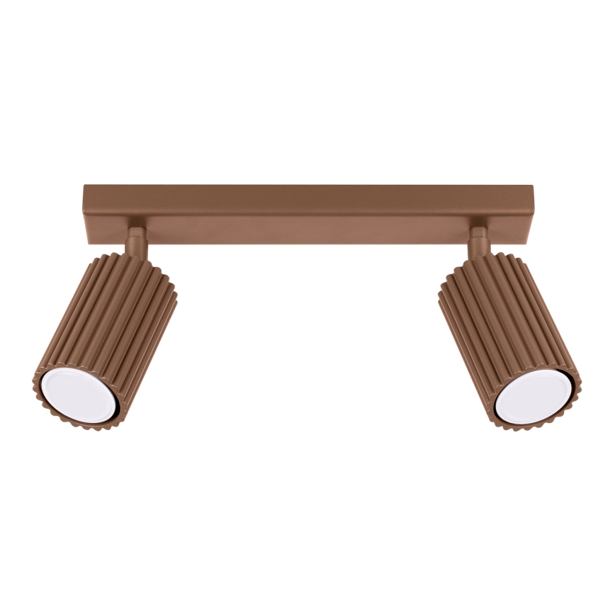 Brilagi - LED spotgaismeklis CRESTO 2x GU10/10W/230V brūns