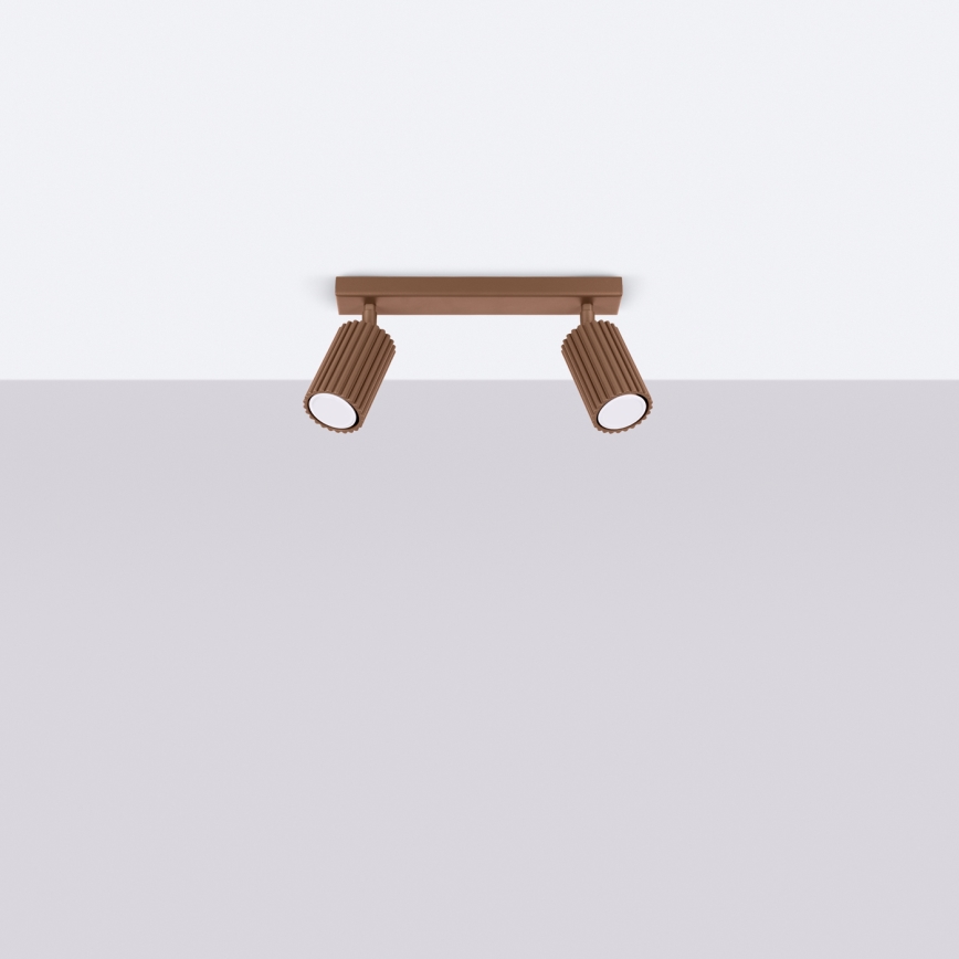 Brilagi - LED spotgaismeklis CRESTO 2x GU10/10W/230V brūns