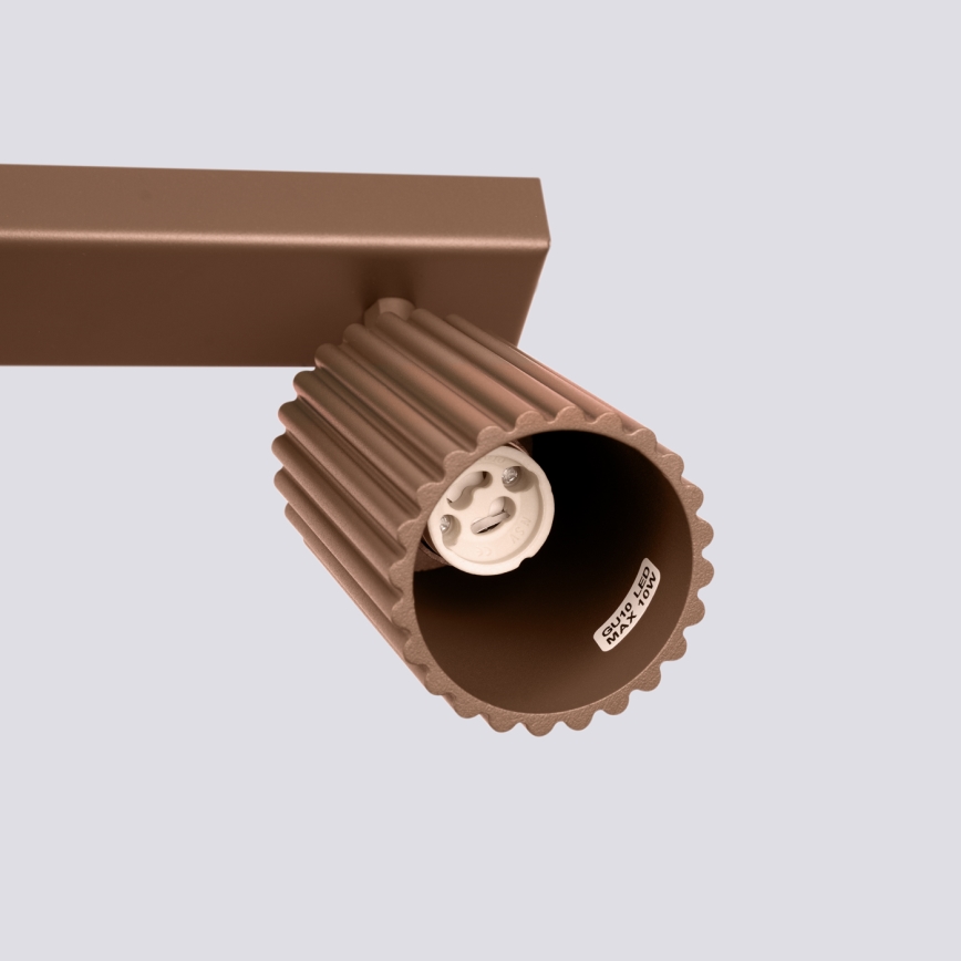 Brilagi - LED spotgaismeklis CRESTO 2x GU10/10W/230V brūns