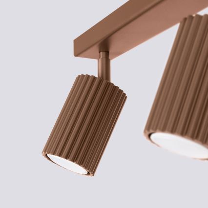 Brilagi - LED spotgaismeklis CRESTO 2x GU10/10W/230V brūns