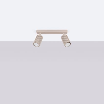 Brilagi - LED spotgaismeklis CRESTO 2xGU10/10W/230V taupe