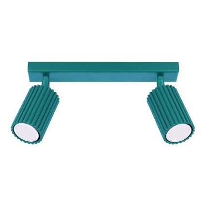 Brilagi - LED spotgaismeklis CRESTO 2xGU10/10W/230V, tirkīzs