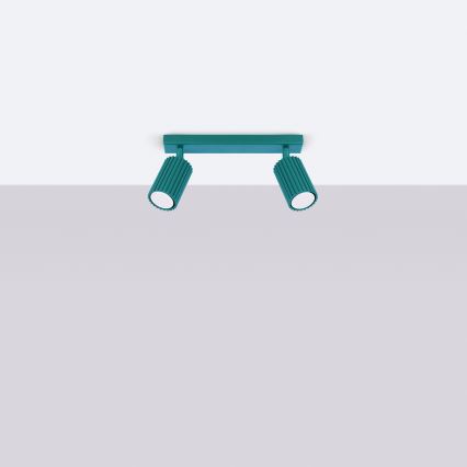 Brilagi - LED spotgaismeklis CRESTO 2xGU10/10W/230V, tirkīzs