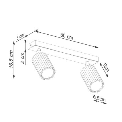 Brilagi - LED spotgaismeklis CRESTO 2xGU10/10W/230V, tirkīzs