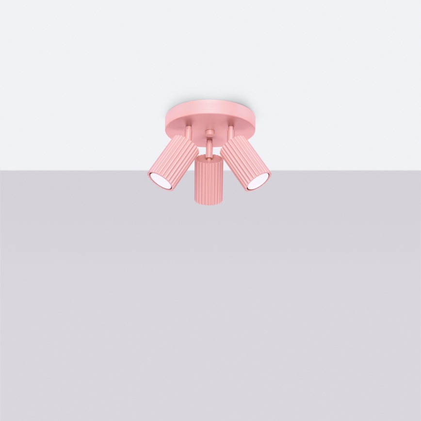 Brilagi - LED spotgaismeklis CRESTO 3xGU10/10W/230V rozā