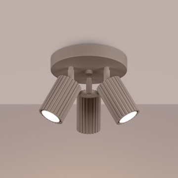 Brilagi - LED spotgaismeklis CRESTO 3xGU10/10W/230V taupe