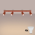 BRILAGI - LED spotgaismeklis CRESTO 4xGU10/10W/230V oranžs