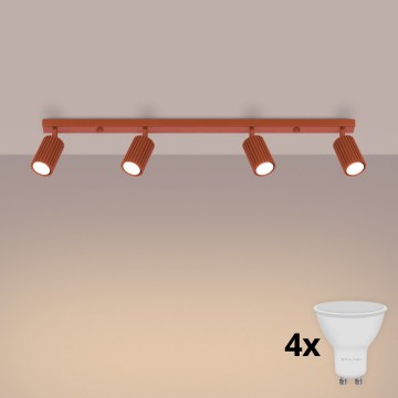 BRILAGI - LED spotgaismeklis CRESTO 4xGU10/10W/230V oranžs