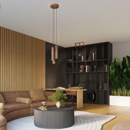 Brilagi - LED spotgaismeklis CRESTO 6xGU10/10W/230V brūns