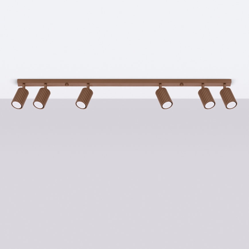 Brilagi - LED spotgaismeklis CRESTO 6xGU10/10W/230V brūns