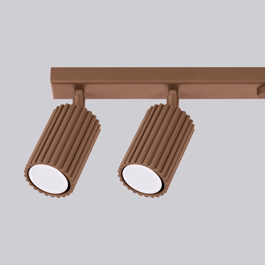 Brilagi - LED spotgaismeklis CRESTO 6xGU10/10W/230V brūns