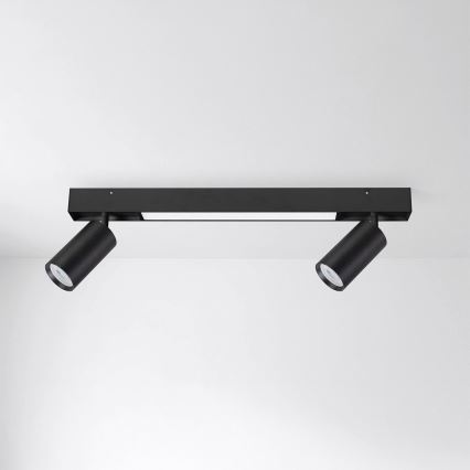 Brilagi - LED spotgaismeklis SELE 2xGU10/30W/230V + LED/15W melns