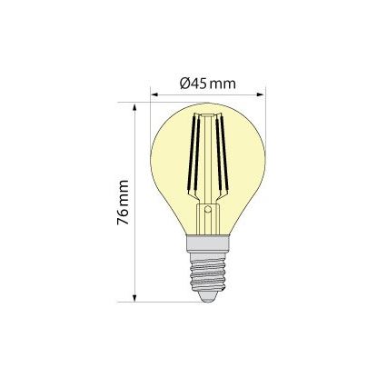 Brilagi - LED spuldze FILAMENT CLASIC ONE P45 E14/6,5W/230V 3000K