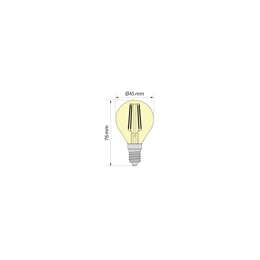 Brilagi - LED spuldze FILAMENT CLASIC ONE P45 E14/6,5W/230V 3000K