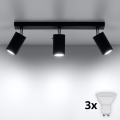 BRILAGI -  LED Starmetis ASMUS 3xGU10/7W/230V melna