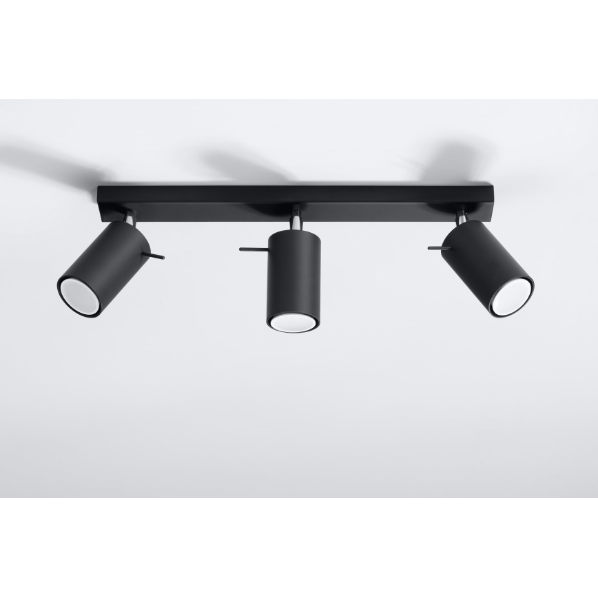 Brilagi -  LED Starmetis ASMUS 3xGU10/7W/230V melna