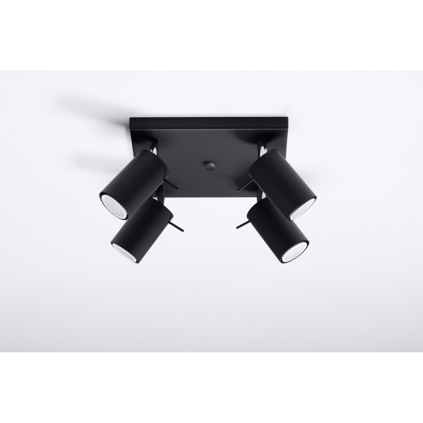 Brilagi -  LED Starmetis ASMUS 4xGU10/7W/230V melna