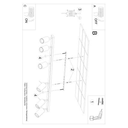 Brilagi -  LED Starmetis ASMUS 6xGU10/7W/230V balta