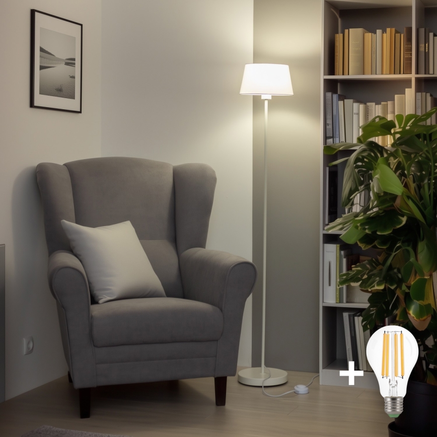 Brilagi - LED stāvlampa CERIA 1xE27/40W/230V Ø 25 cm, balta