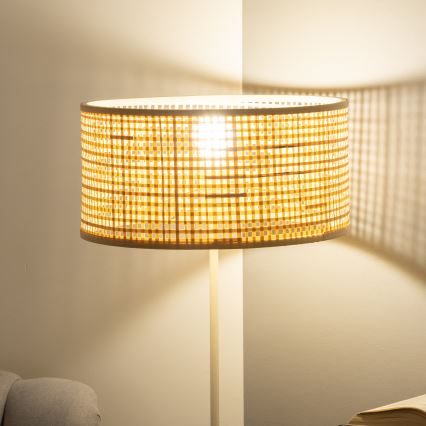 Brilagi - LED stāvlampa CERIA 1xE27/40W/230V Ø 25 cm bambuss/balts