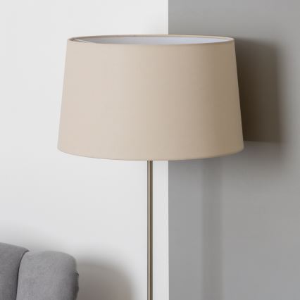 Brilagi - LED stāvlampa CERIA 1xE27/40W/230V Ø 45 cm bēša/matēts hroms