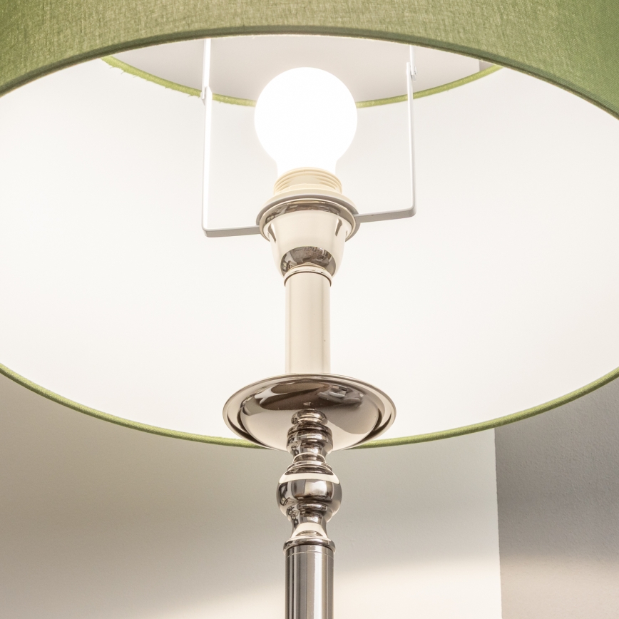 Brilagi - LED stāvlampa CERIA 1xE27/60W/230V Ø 45 cm spīdīgs hroms/zaļa