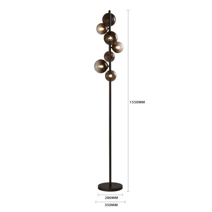 Brilagi - LED stāvlampa MILLA 7xG9/3W/230V brūna/dūmakaini brūna